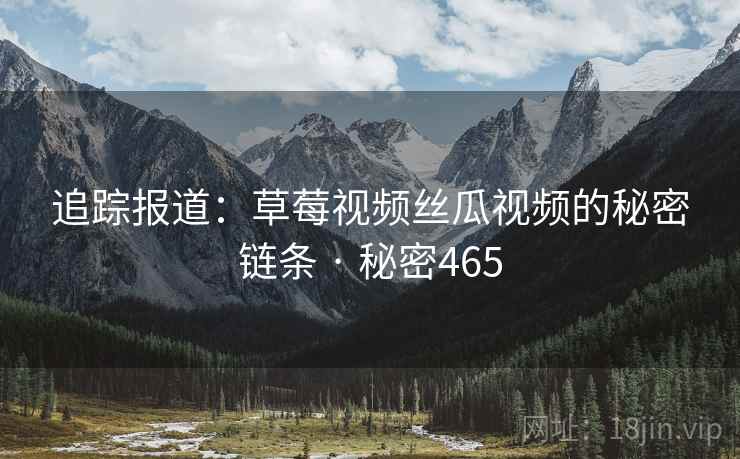追踪报道：草莓视频丝瓜视频的秘密链条 · 秘密465